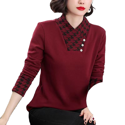 秋冬季女中年大码妈妈装长袖上衣