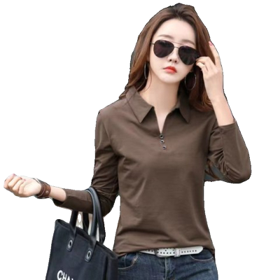 春秋季新款大码妈妈装外穿体恤衫