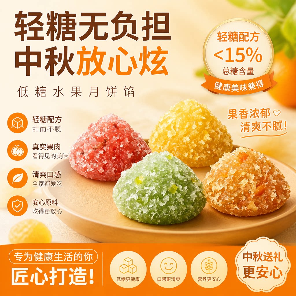 低糖水果味月饼馅料白莲蓉凤梨奶黄馅甜品面包家用烘焙专用食材