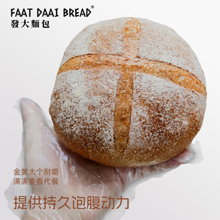 FAAT BREAD全麦乡村硬欧包手作无糖欧包无油健康短保面包 DAAI