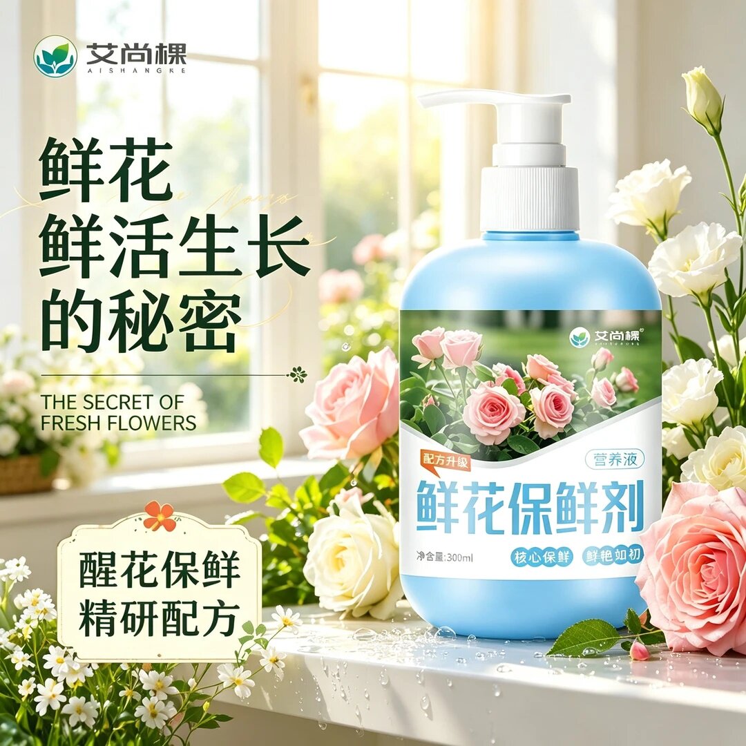 艾尚棵鲜花保鲜剂营养液玫瑰花百合花鲜花延长花期插花养护保水