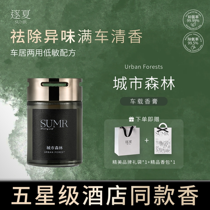 【逐夏】高级木质香车载香薰汽车固体香薰香膏新款室用车用摆件