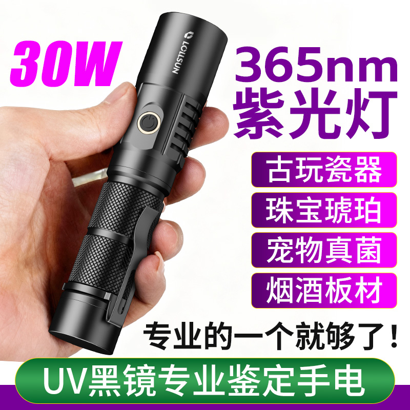 30W大功率365nm紫光灯鉴定专用
