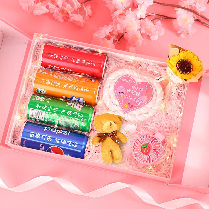 网红送男孩女孩小朋友可乐父亲造型定制套装生日礼物伴手礼