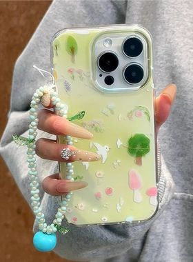 适用于iPhone17/16promax春色鸽子小众手机壳小米15/14imd软壳华为pura80新款mate70/60个性vivos30保护套女