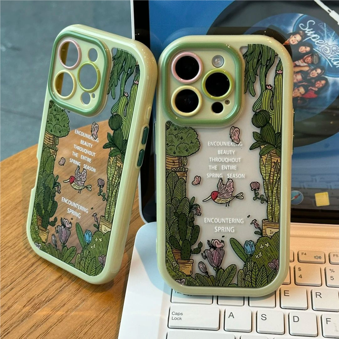 适用于iPhone16/15promax绿色森林小鸟手机壳小米15/14新款华为pura70情侣mate70/60ins风vivos20奶油保护套,3C数码配件,手机保护套/壳,淘宝优惠券,粉丝福利购,淘宝优惠卷