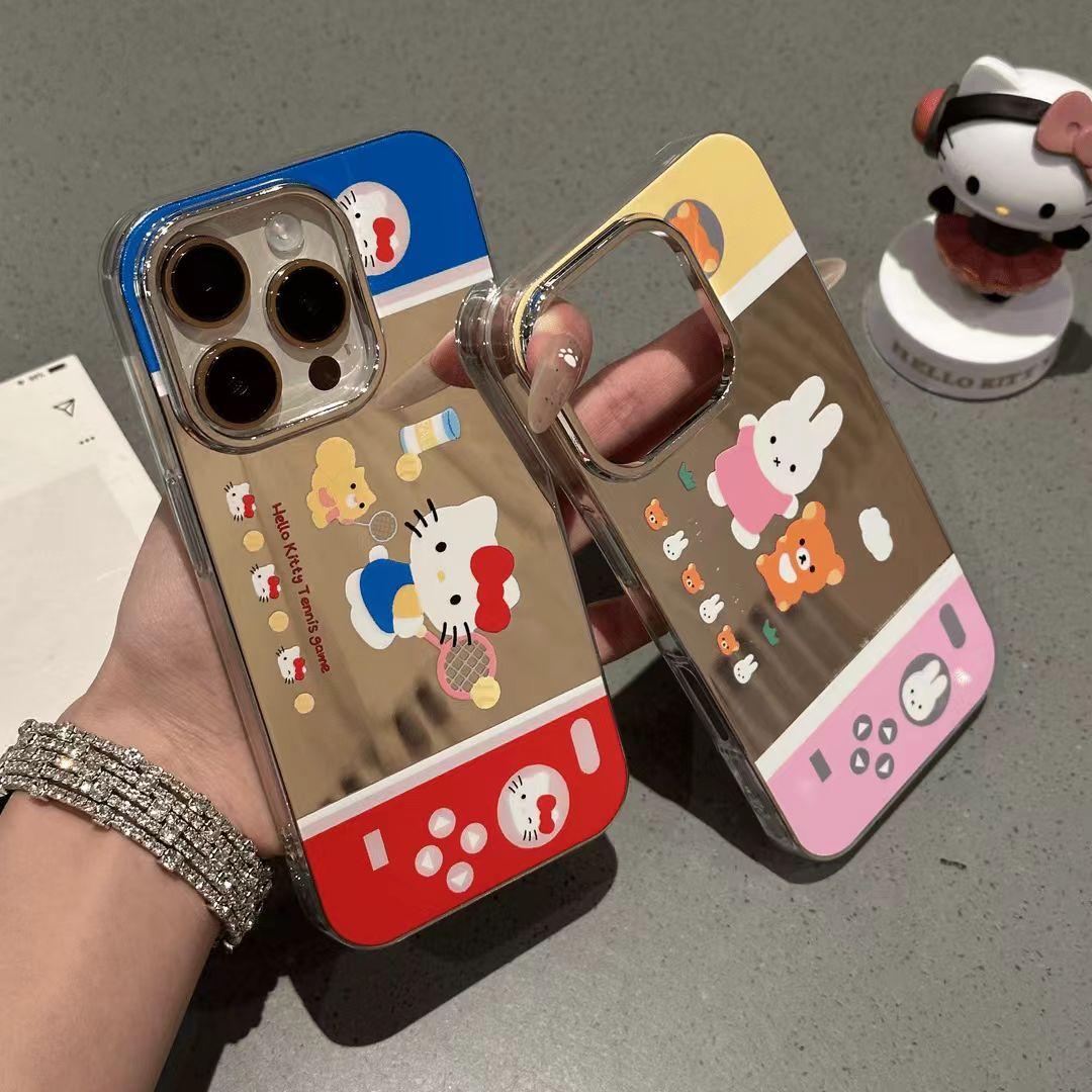 ins风新款游戏机kitty米菲兔苹果手机壳适用iPhone16/15promax软壳华为pura70可爱mate70卡通小米15/14手机壳