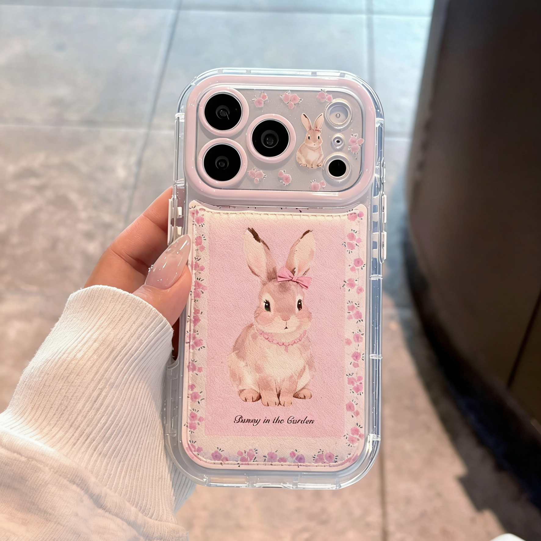 ins韩系可爱碎花兔子支架手机壳适用苹果17创意细闪iphone16pro全包手机壳华为Mate80PRO/Pura80皮质保护套,3C数码配件,手机保护套/壳,淘宝优惠券,粉丝福利购,淘宝优惠卷