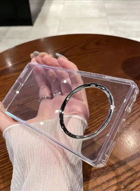 适用华为Mate70/70Pro高级感金属镜框手机壳Note14新款华为pura80/70小众Nova13pro简约透明大孔防摔软壳