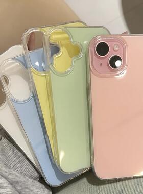 适用于iPhone16promax夏日果冻手机壳多巴胺纯色苹果15plus高级感14Pro情侣13简约imd防摔11大孔软壳保护套