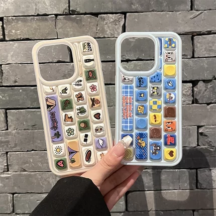 搞怪猫和老鼠立体键盘适用于iPhone16手机壳卡通动物苹果15promax少女心14plus小众13pro情侣12/11保护套软壳