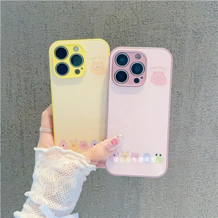 适用iPhone17/16/15/14promax多巴胺小怪兽玻璃手机壳小米17/15少女风vivos30小众Reno15个性华为pura80/70壳