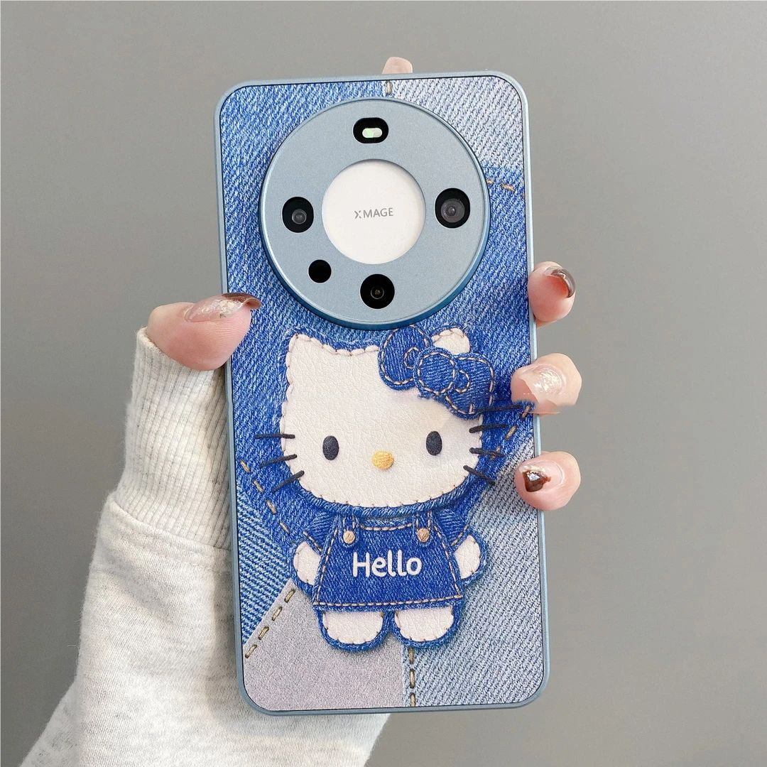 mate70/60牛仔纹Kittins风手机壳