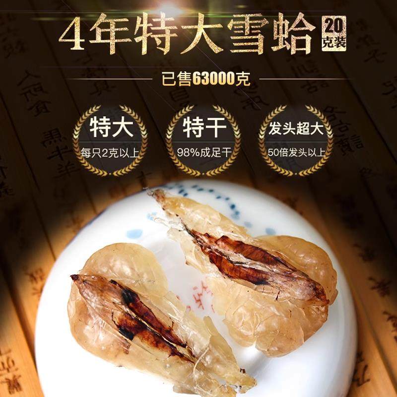 特 大雪联体油 4年林蛙油QNC特干新鲜长白哈山蛤蟆油雪膏正蛤品20