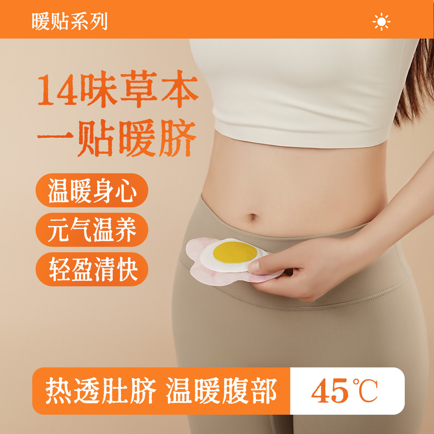 隔姜艾灸贴植物草本艾灸发热暖宫寒贴暖宝宝大肚子祛湿灸帖健脾胃图片