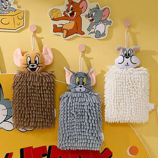 TomandJerry猫和老鼠正版卡通可爱雪尼尔厨房吸水毛巾儿童擦手巾