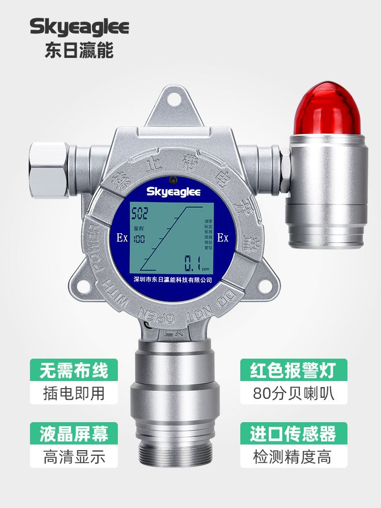 工业可燃气体报警器传感器甲烷检测仪浓度氧气硫化氢过氧化氢氢气