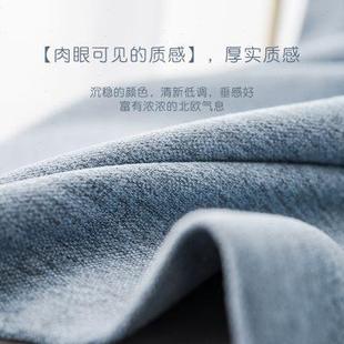 2022年新款 莫兰迪全遮光窗帘卧室北欧简约轻奢挂钩式 客厅高级感布