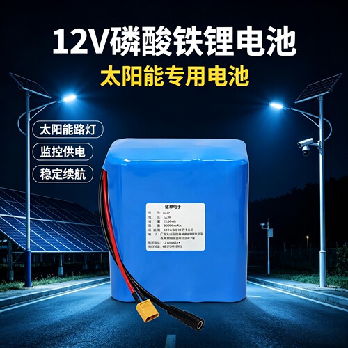 太阳能锂电池12V大容量磷酸铁锂