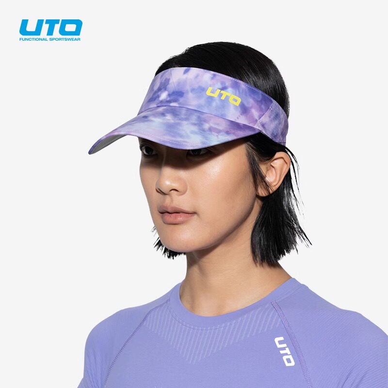 UTO悠途跑步空顶帽男夏季户外防嗮遮阳帽女士遮脸太阳帽运动鸭舌