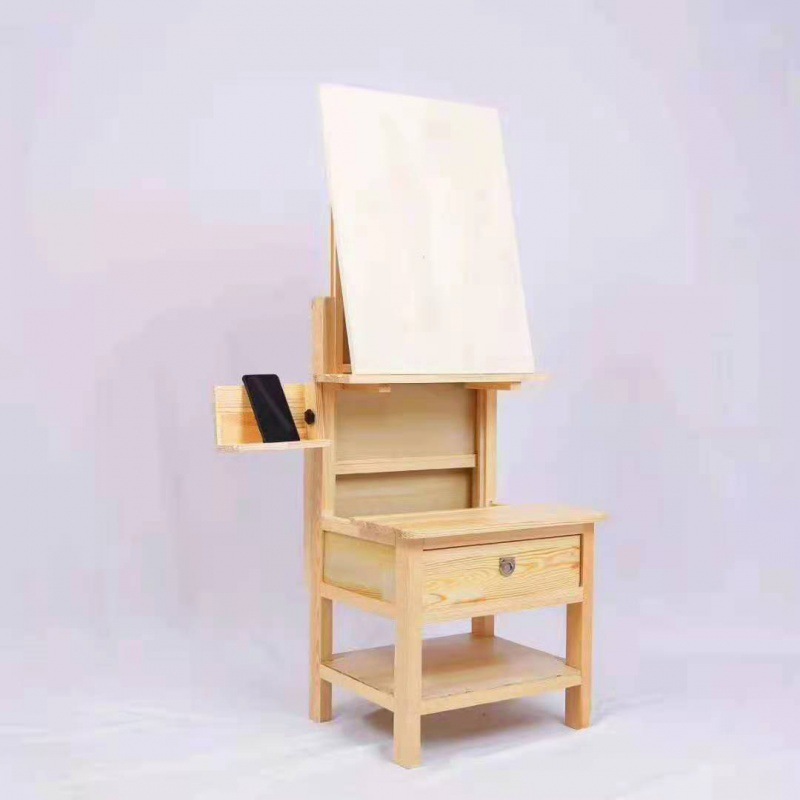 美术生椅子画桌可调节实木升降多功能画架画室桌椅一体画凳画室