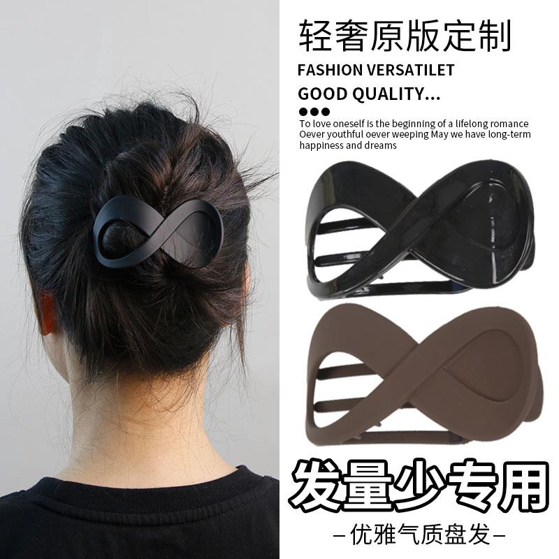 发夹短发发卡抓夹女适合发量少后脑勺新款高端盘发鸭嘴夹