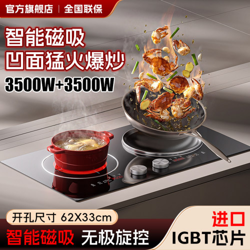 热情好太太智能无极磁吸双头炉灶