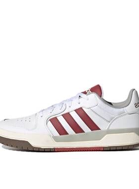 adidas neo Entrap 合成革 耐磨 低帮 板鞋 男女同款 白红
