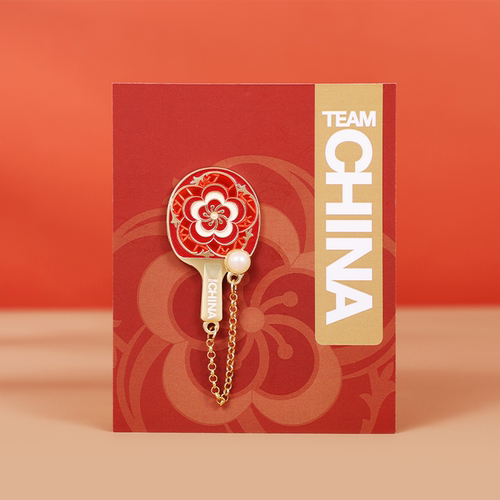 国家队梅影乒乓球徽章TEAMCHINA