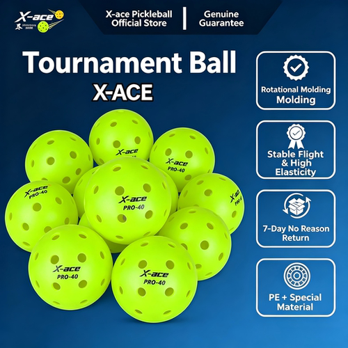 X-ACE匹克球Pro40球Pickleball匹克球40孔室外训练用球滚塑一体球