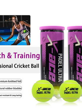 X-ACE板球PADEL BALL板式网球高弹性耐打耐磨比赛训练球笼式网球