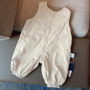 婴儿外出服秋冬款 小月龄宝宝背带裤 男女宝背 杜邦三防面料