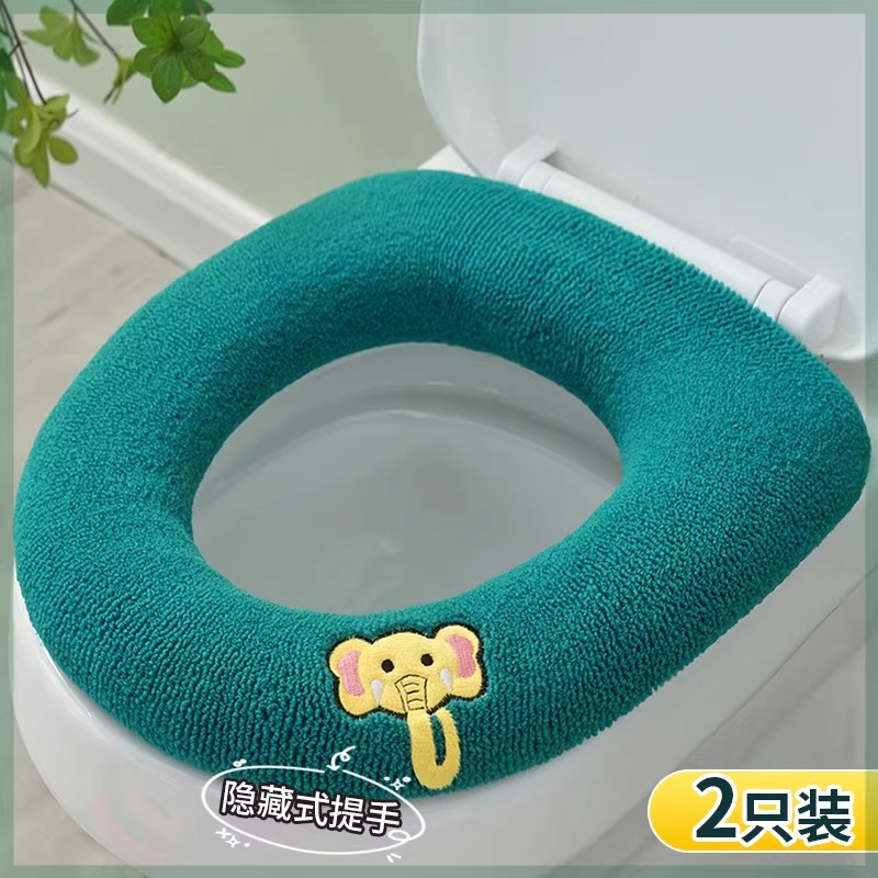 马桶坐垫子冬季2025新款坐便器套座垫圈厕所冬天粘贴式座圈秋加绒