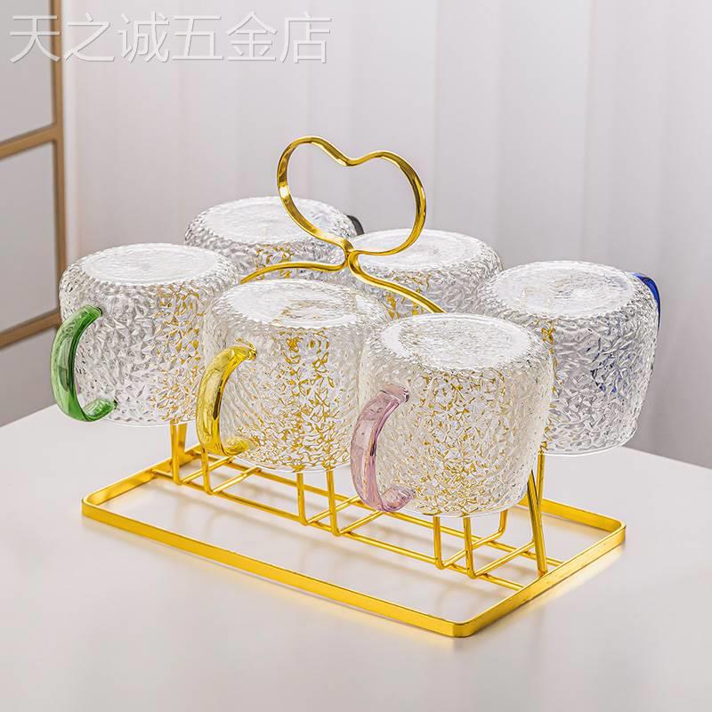 水杯杯架玻璃杯支架沥水收纳架托盘置物架倒挂架子茶杯架家用客厅