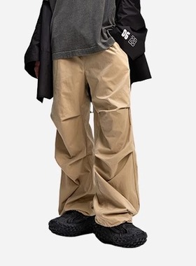 OVERCOOL官方正品工装长裤男士秋季潮牌休闲裤美式直筒宽松裤子