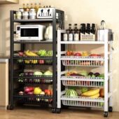 厨房置物架宿舍置物架特厚储物蔬菜水果储物架子加粗多功能收纳筐