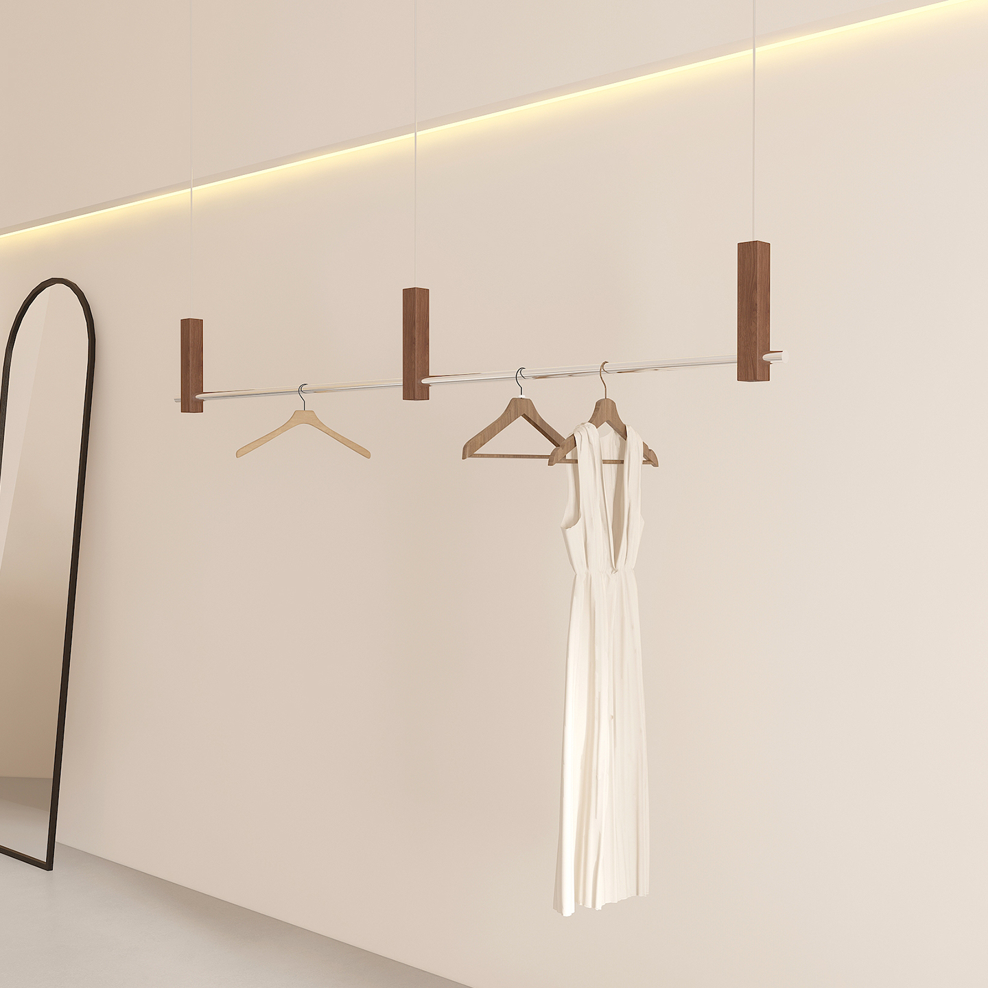 不锈钢中古风仿木纹吊杆