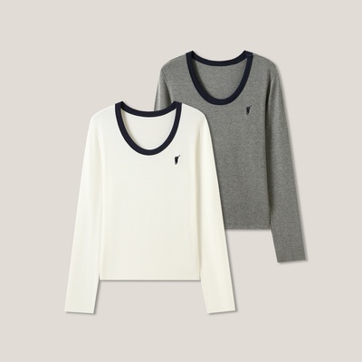 YL小马刺绣慵懒长袖打底衫SS26393