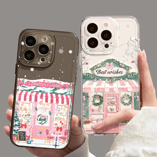 iqooz10turbo s30 neo8一加ace6 findx9 圣诞节适用苹果17promax手机壳iphone16少女vivox200雪花opporeno15