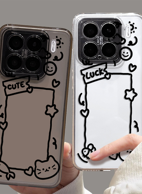 小熊猫咪适用小米17promax手机壳15红米k80情侣turbo4pro拍立得k90可放照片note13pro小卡14相框k70/civi5pro