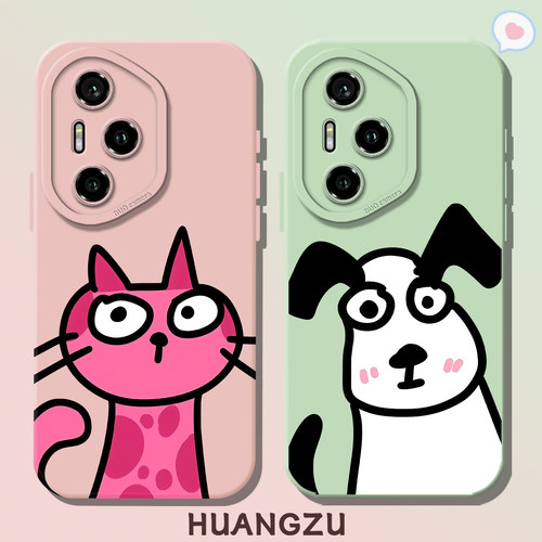 适用情侣手机壳小狗猫咪