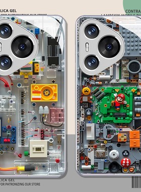 马里奥手机壳适用华为pura70ultra机械p60pro乐高p40proplus积木p30内部结构art电路板p70pro+高级感p50e新款