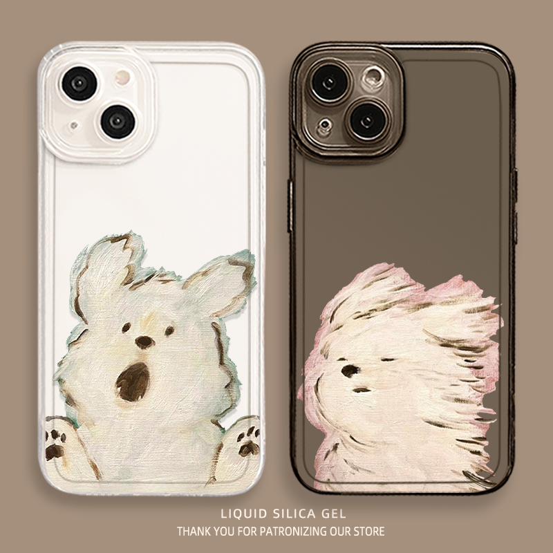 小狗情侣手机壳可爱创意