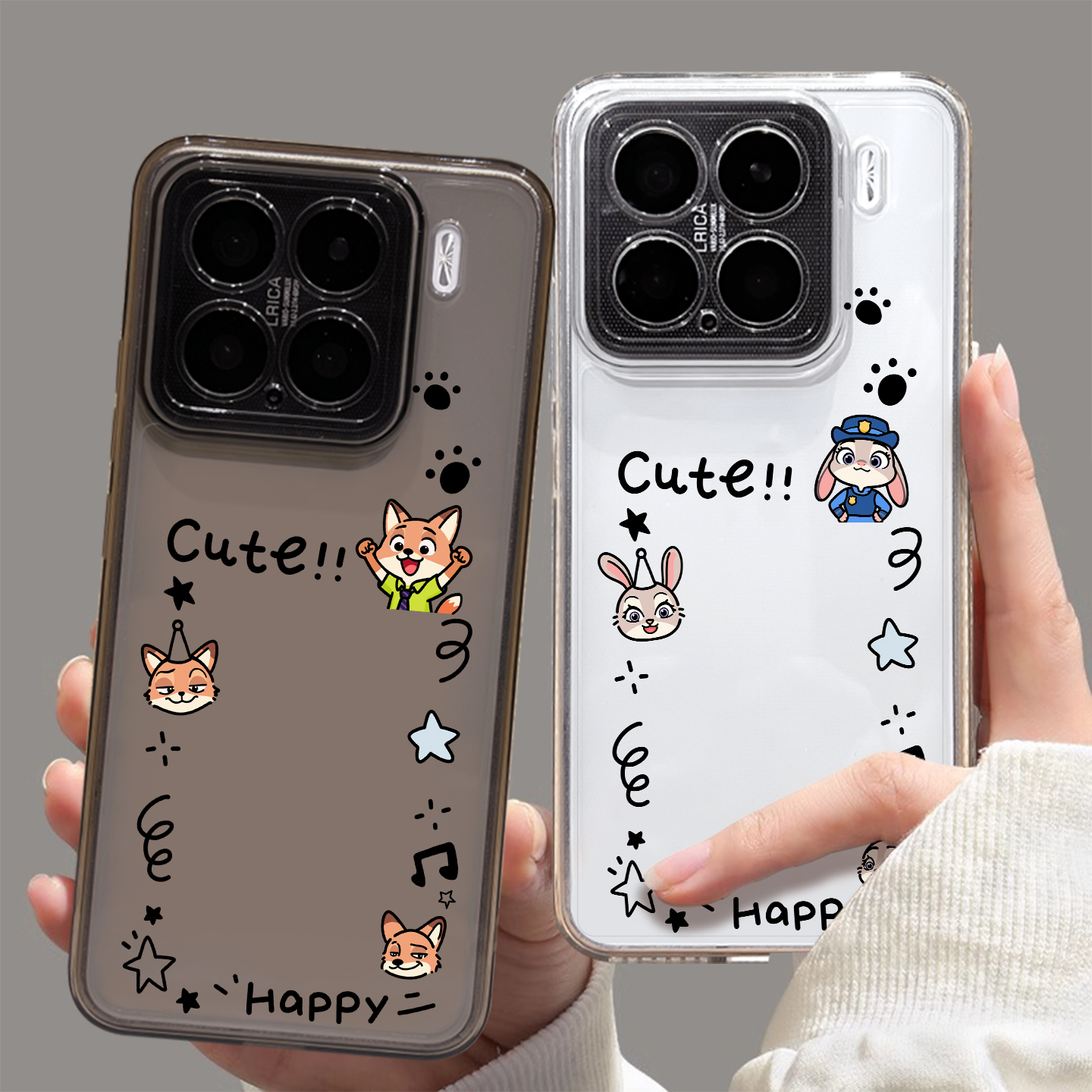 适用疯狂动物城手机壳情侣拍立得