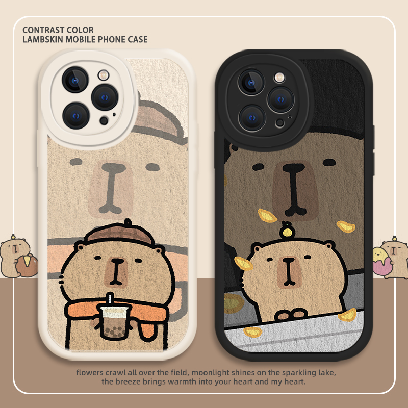 卡皮巴拉手机壳情侣秋冬板栗红薯