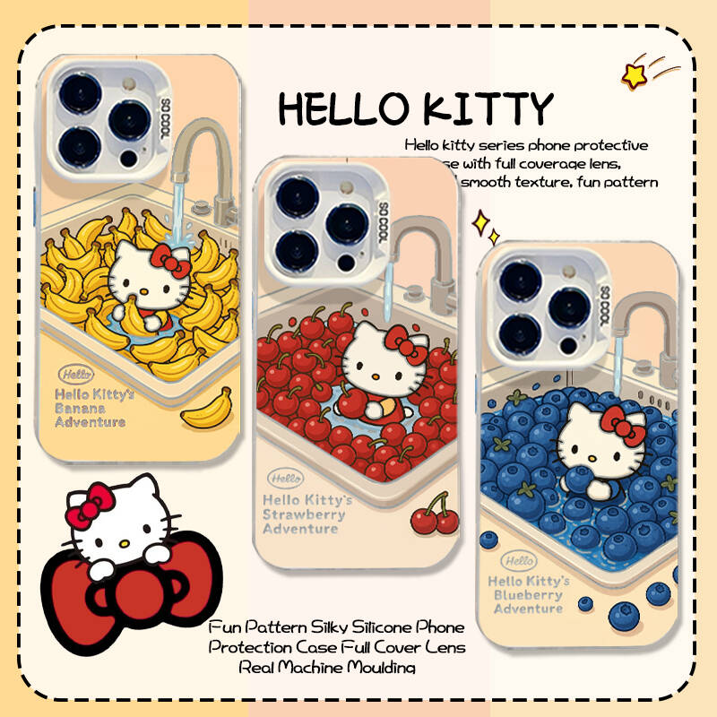 适用hellokitty手机壳水果凯蒂猫