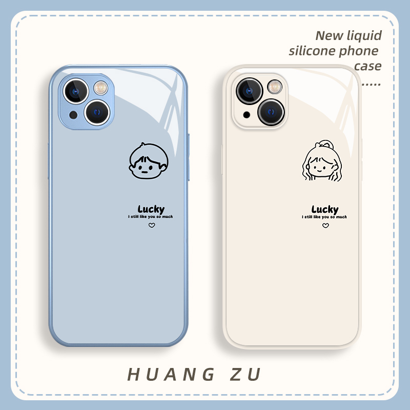 简约可爱情侣手机壳小众