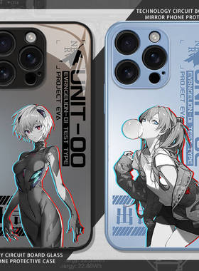 eva明日香适用苹果17手机壳iphone14plus华为nova13pro绫波丽mate70渐变p50荣耀300动漫vivo二次元iqoo12一加