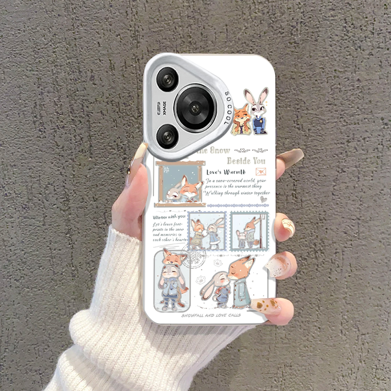 适用疯狂动物城手机壳情侣雪花
