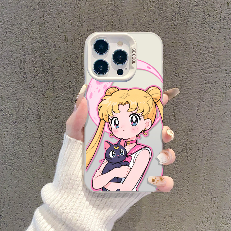 适用美少女战士手机壳水冰月黑猫